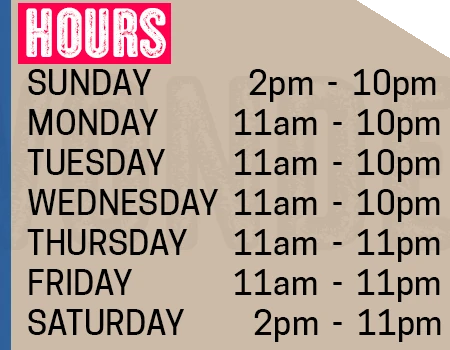 Typical weekly hours for Napoli Pizza